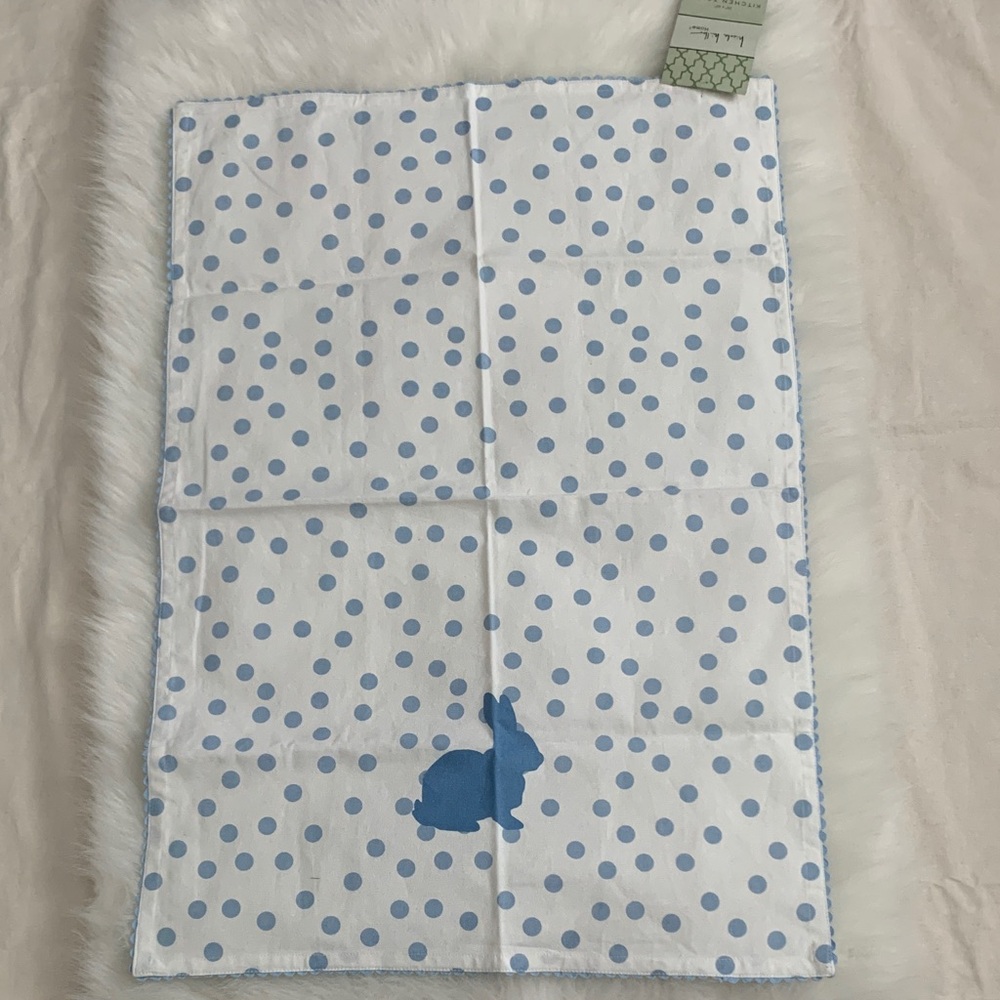 Nicole Miller Blue and White Kitchen Towel 20”x30” Cotton